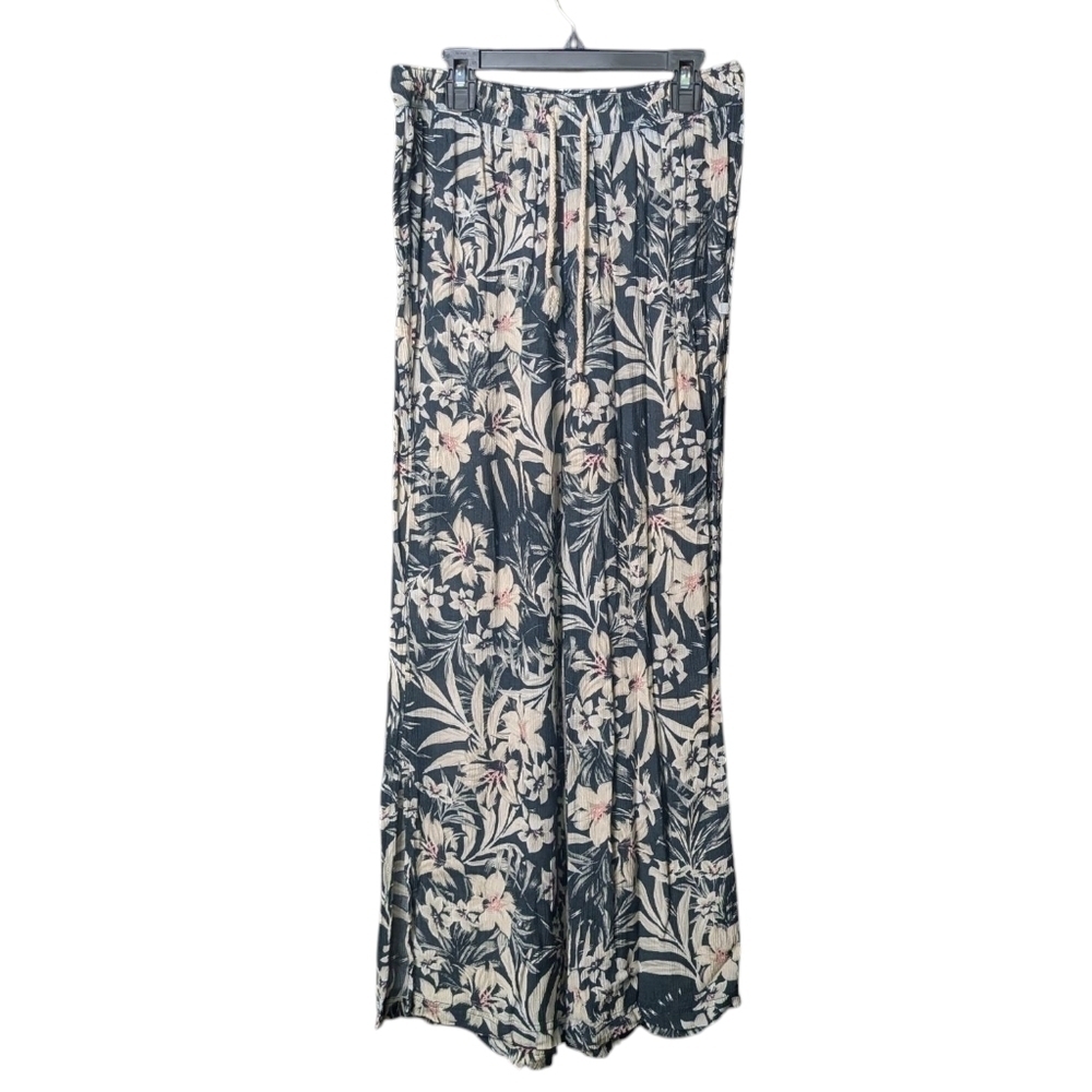 Hurley Wide Leg Pants Women's Small Pale Fall Floral Pattern